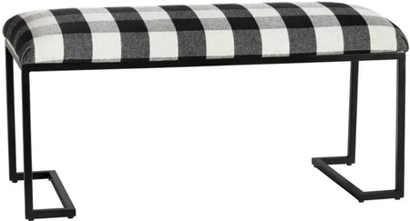 Gingham Bench Black and White (2 in stock)