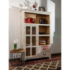 Wood and Glass Cabinet with Shelves white washed (1 in stock)