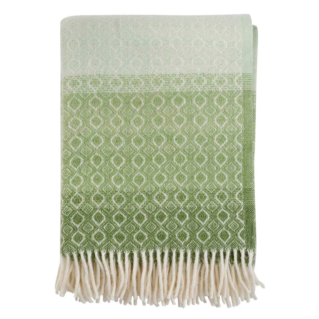 Lamb's Wool Throw Havanna Green Ombre (qty of 1 in stock)