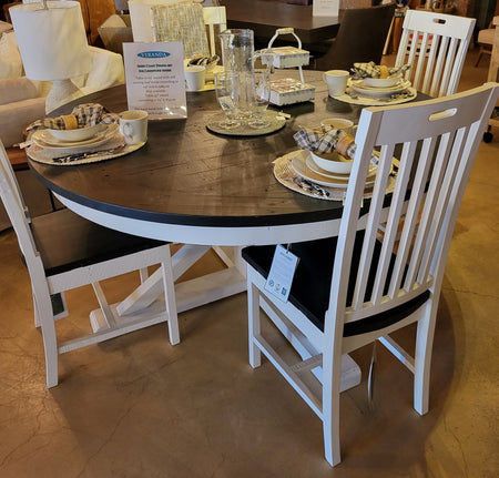 Irish Coast Round to Oval Extension Table 63/79" Ink/Limestone (1 left)