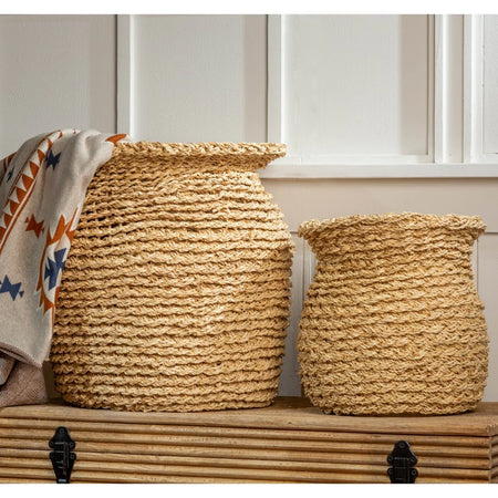 Isabell Woven Palm Planter Basket Large (1 in stock)