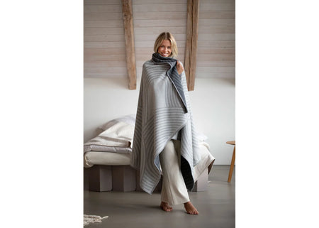 Austrian Luca Cotton Throw Jade Zen Grey and Black (qty of 2 in stock)