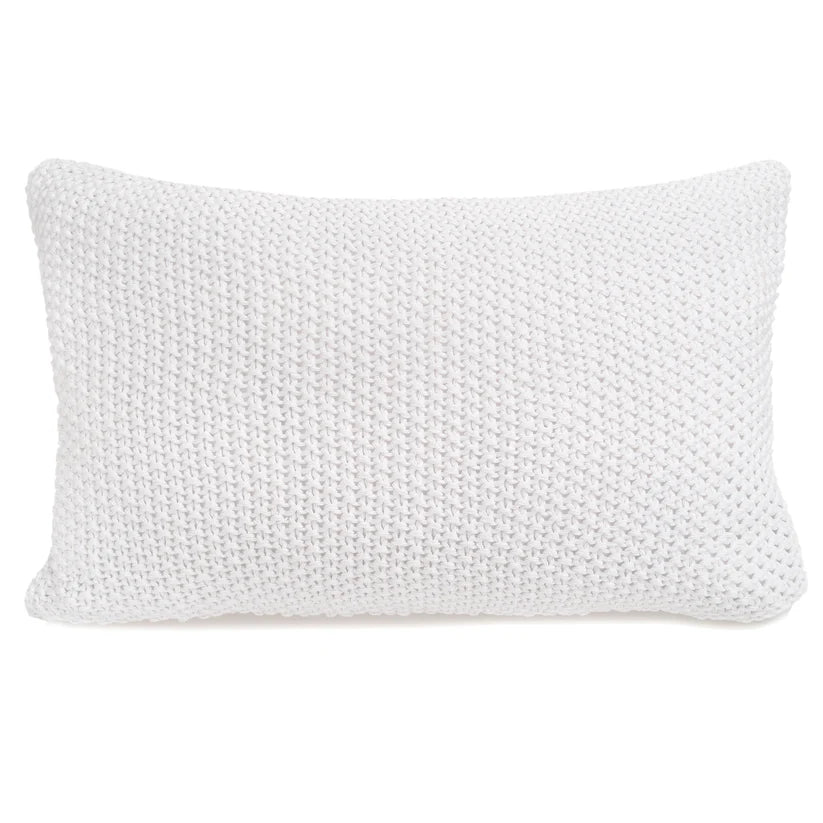Jamie White Cotton Knit Cushion (2 in stock)