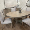Jasper Dining Table 54" Round with 2x 12" leaves extends to 78" (1 in stock)