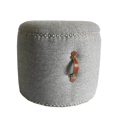 Johnansson Grey Ottoman (1 in stock)