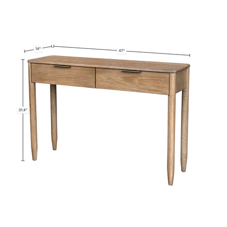 Kamelia Console Table Oak Sand Finish (1 in stock)