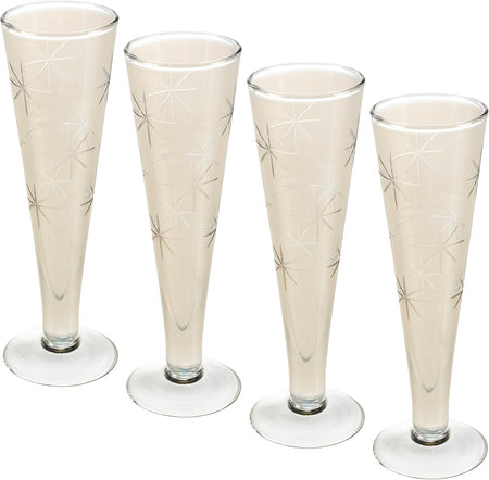 Gold Etched Champagne Flutes (qty of 8  in stock)