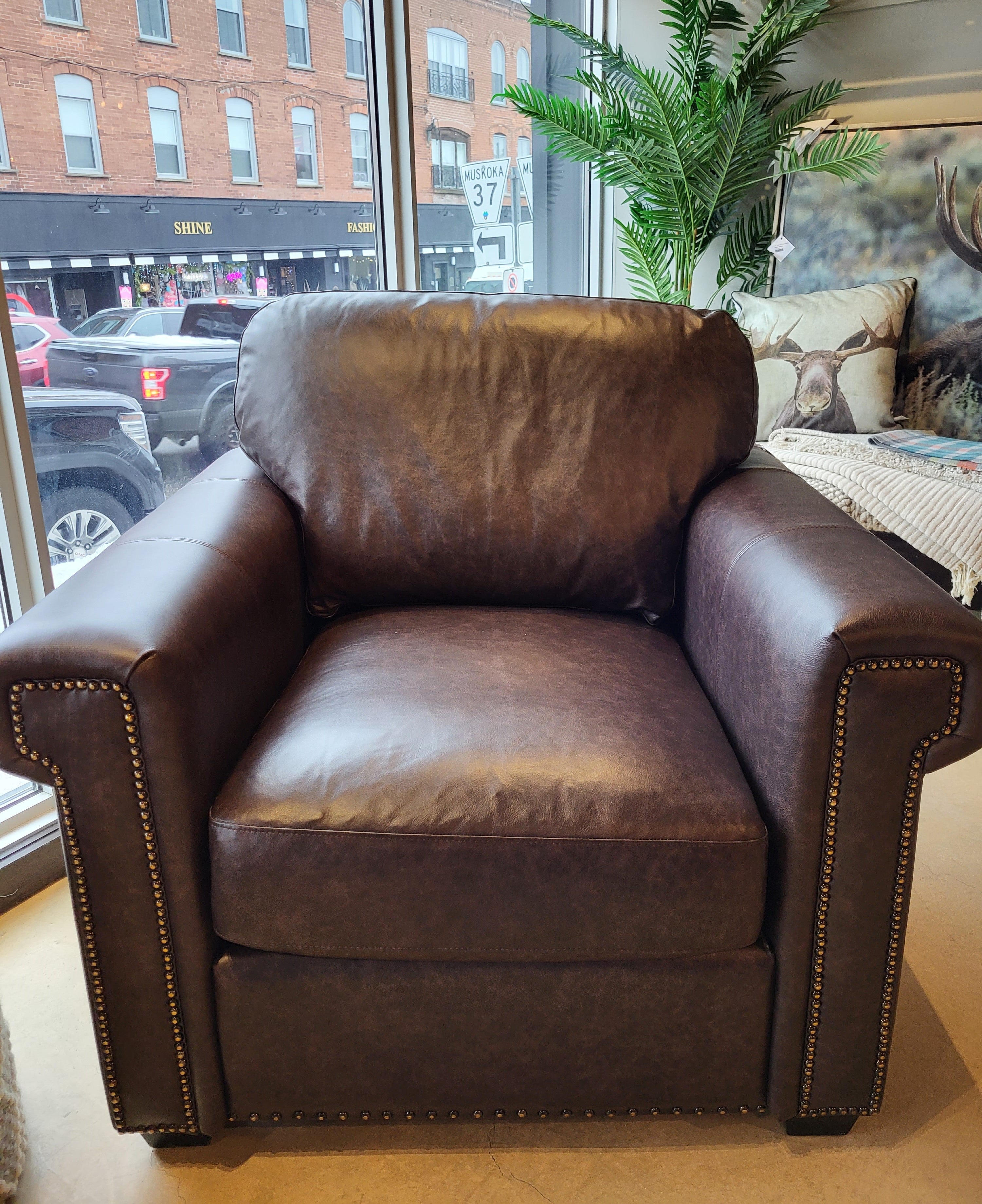 Kellan Leather Chair Espresso ( 1 in stock)