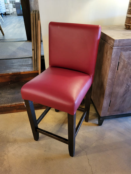 Kenova Counter Chair Top Grain Red Leather (5 in stock)