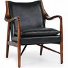 Kiannah Leather Club Chair Black (2 in stock)