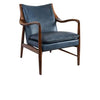 Kiannah Leather Club Chair Ocean Blue (2 in stock)