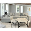 Laguna Sectional Sofa w Chaise Performance Fabric Granite (4 in stock)