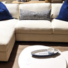 Laguna Sectional Sofa w Chaise Performance Fabric Cream Boucle (1 in stock)