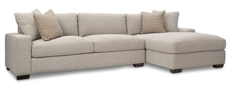 Laguna Sectional Sofa w Chaise Performance Fabric Granite (4 in stock)