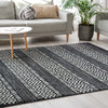 Largo Black Cotton Dhurrie Flatwoven Rug 5x8 (1 in stock)