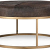 Laurie Coffee Table Hide and Metal 36" (1 in stock)