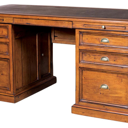 Double Pedestal Lifestyle Desk African Dusk Finish (2 in stock)
