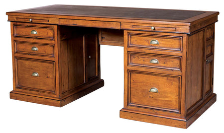 Double Pedestal Lifestyle Desk African Dusk Finish (2 in stock)