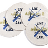 Braided Live Love Lake Round Placemats set of 4 (1 set in stock)