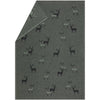 Austrian Luca Cotton Throw Pair of Stags Black and Grey (qty of 2 in stock)