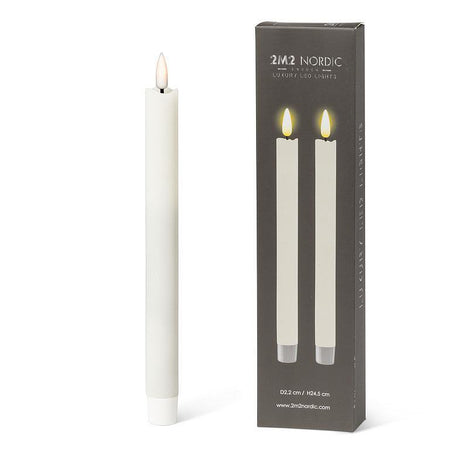 Nordic Luxlite LED Taper Candle Sand pack of 2  (qty of 4 packs in stock)