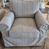 Marcus Slipcover chair Pale Blue Wide Stripe (2 in stock)