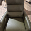Meagan Swivel Recliner with Power Headrest and Battery Pack Dark Green Leather (2 in stock)
