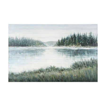 Mere Pond Lake Hand Painted On Wood