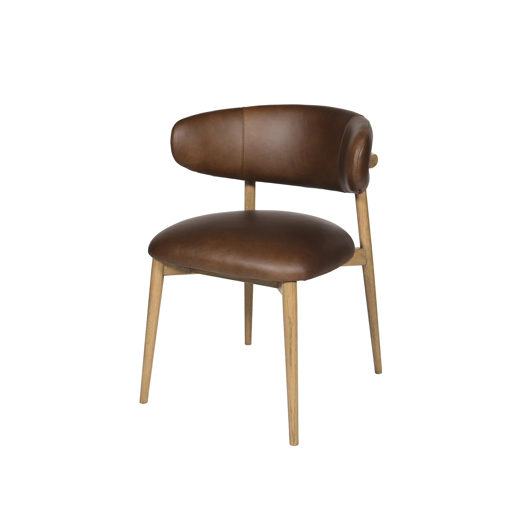 Milo Leather Dining Chair Mocha  (4 in stock)