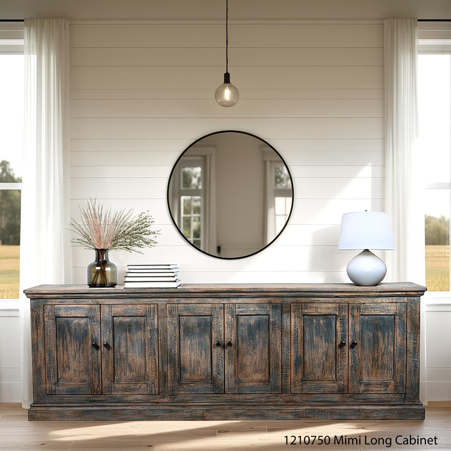 Mimi 6 Door Cabinet Antique Blue (1 in stock)