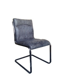 Monaco Leather Dining Chair Ebony (6 in stock)