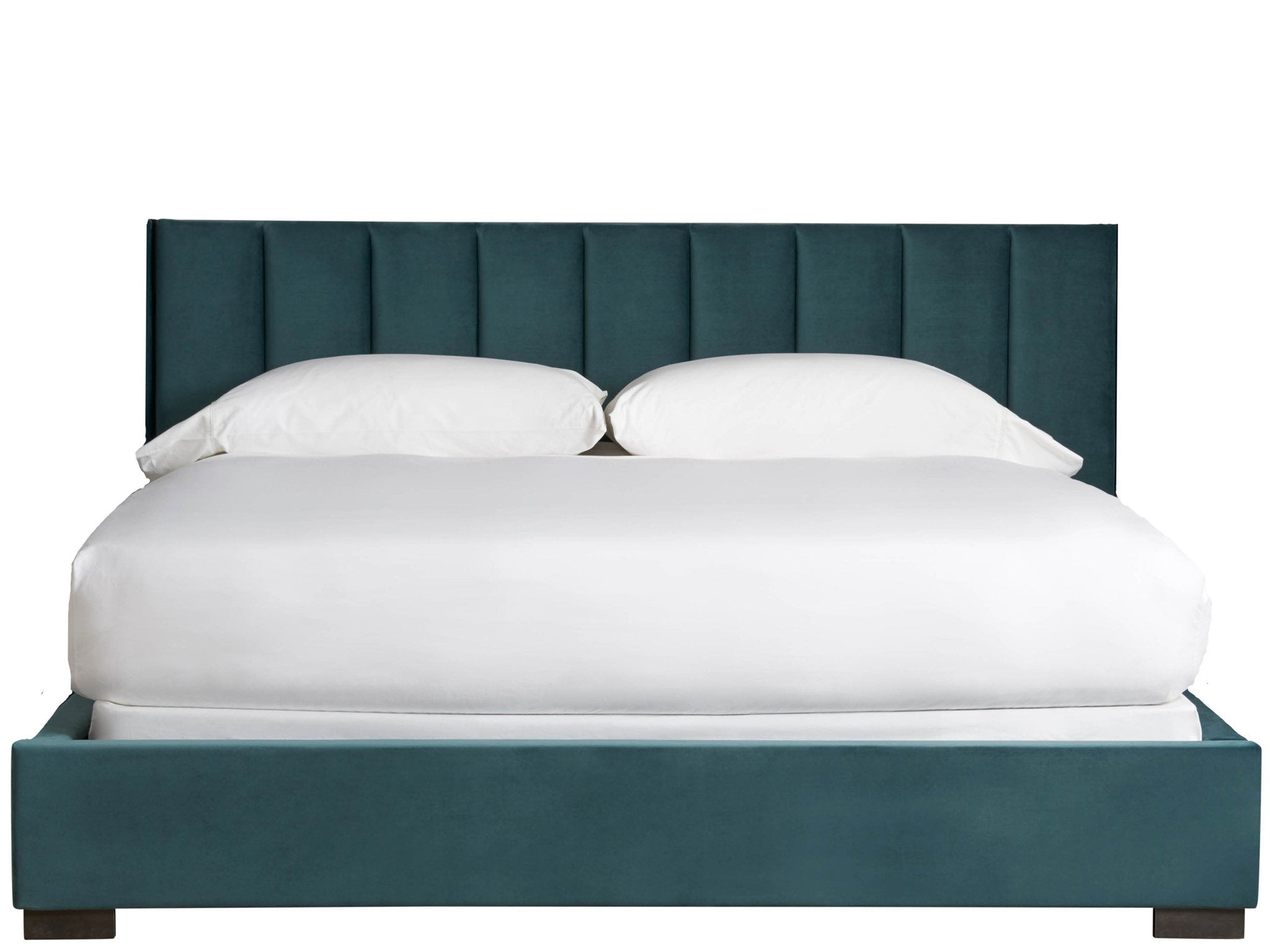 Nina Magon Channel Back Teal Fabric King Bed (1 in stock)