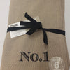 Numbered Natural Cloth Napkins set of 6  (qty of 8 sets in stock)