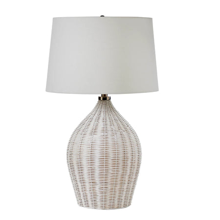 Oceana White Wicker Table Lamp (1 in stock)