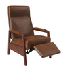 Oxford Recliner in Sycamore Pecan Top Grain Leather with Walnut Frame (1 in stock)