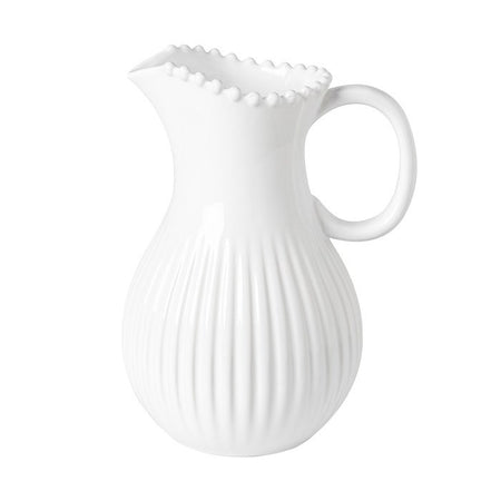 Pearl White Costa Nova Fine Stoneware from Portugal Pitcher