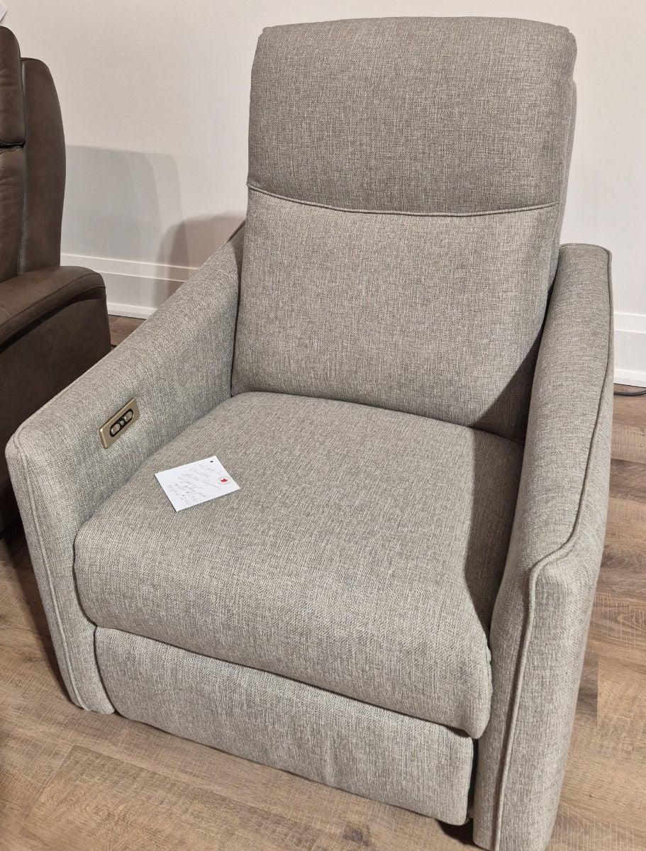 Phoebe Glider Recliner with Power Headrest and Battery Pack Grey Fabric (1 in stock)