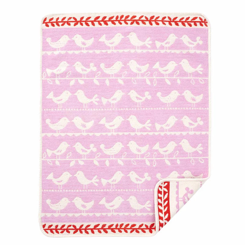 Pink Birds Baby Blanket  (qty of 2 in stock)