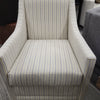 Slim Swivel Chair in Pale Grey/Yellow Stripe (1 in stock)
