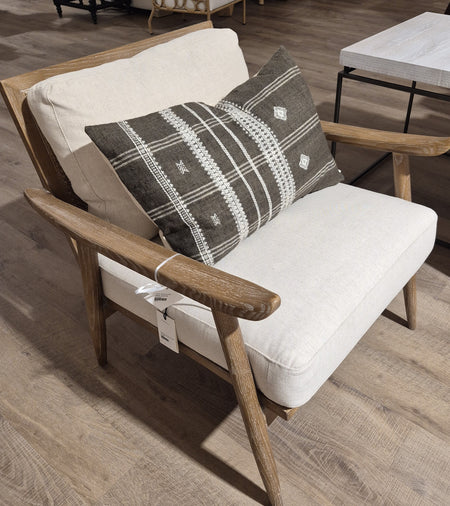 Raeni Accent Chair Off White Fabric (1 in stock)