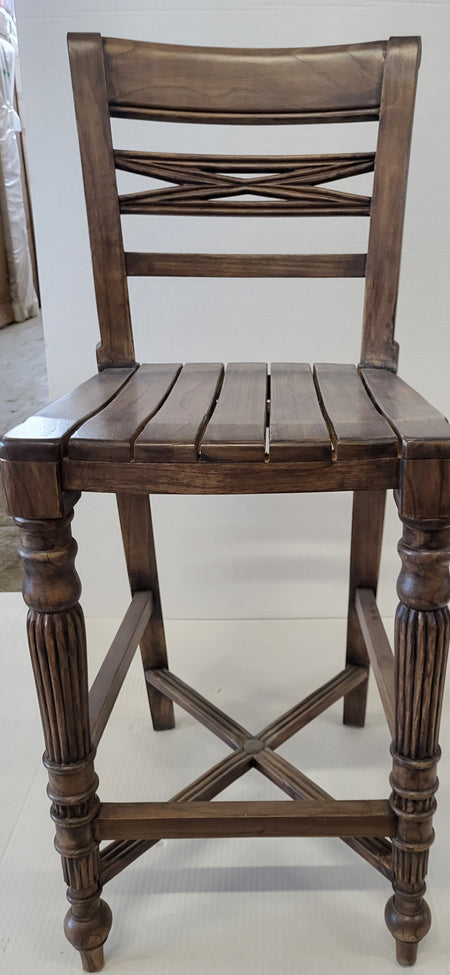 Cocoa Raffles Counter Stool (qty of 4 in stock)