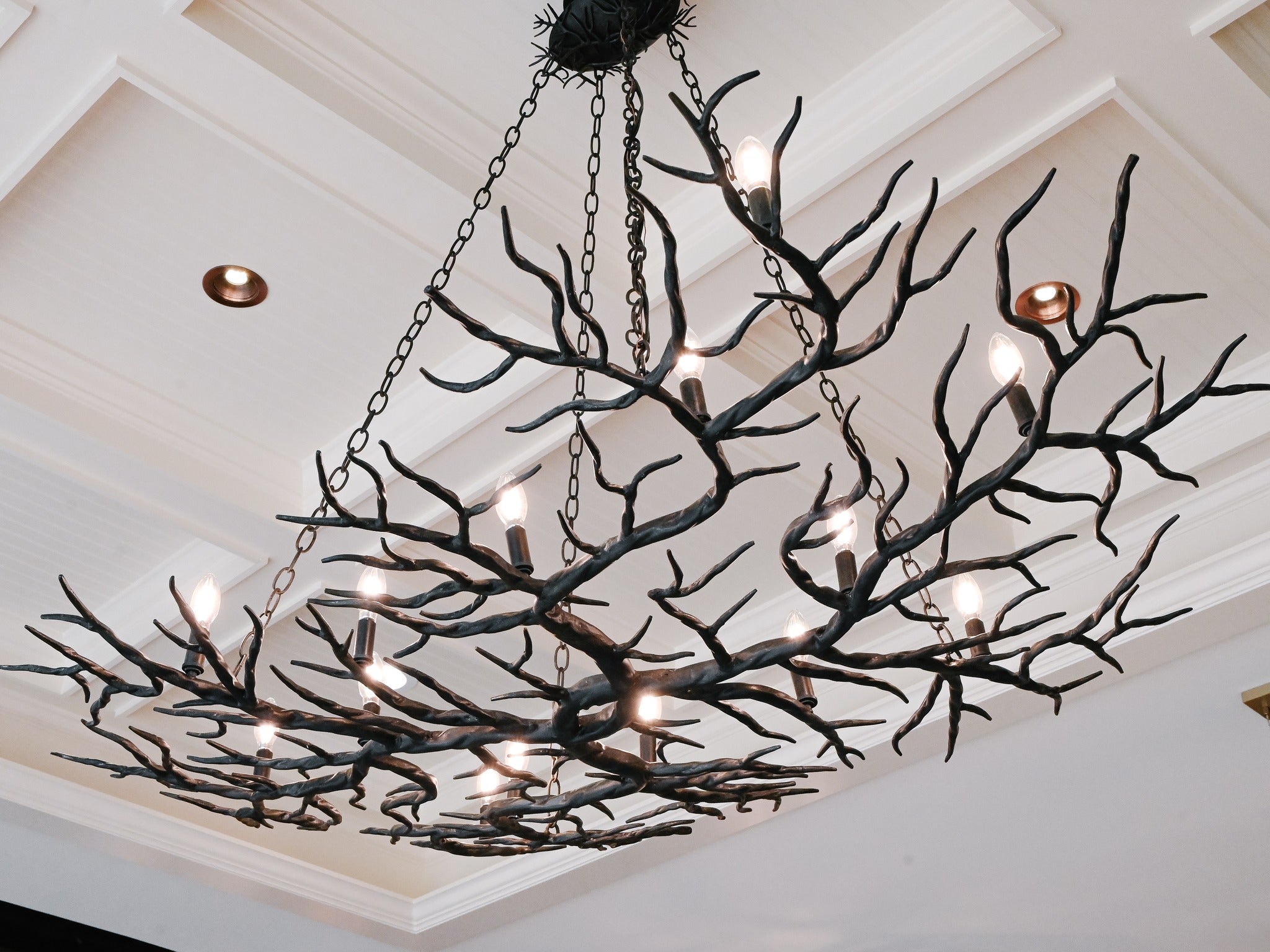 Rainforest Large Bronze Metal Chandelier (1 in stock)