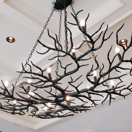 Rainforest Large Bronze Metal Chandelier (1 in stock)