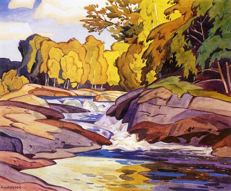 Rapids on Magnetawan Art Canvas Casson  48 x 40 (1 in stock)