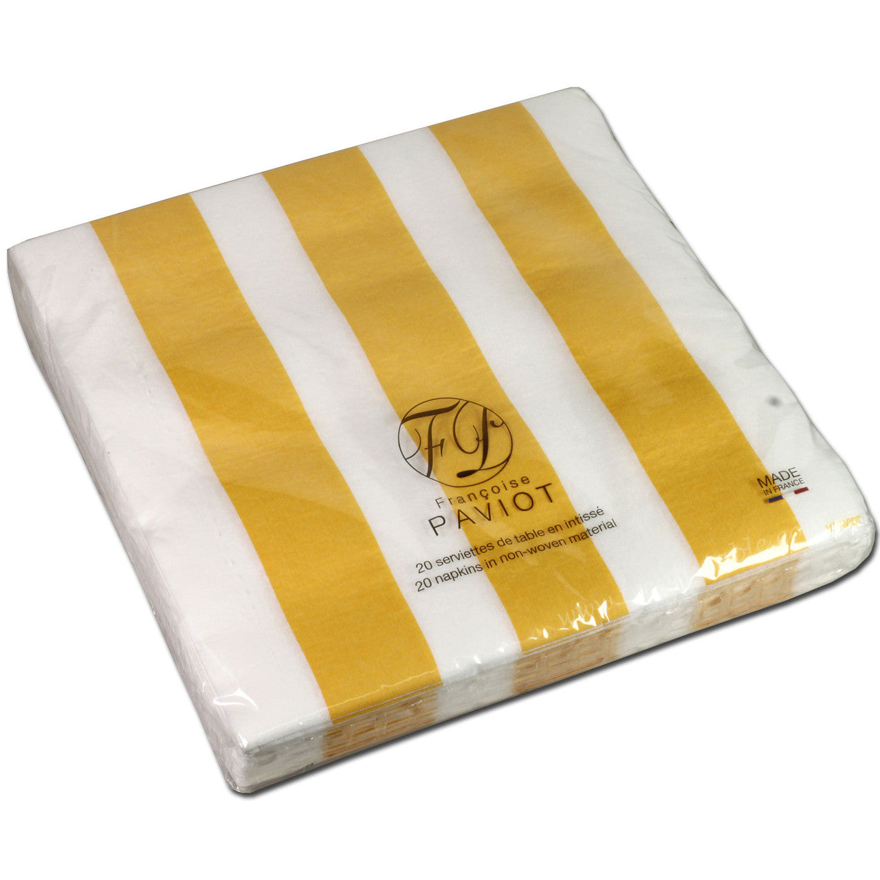 Rayure Jaune Dinner Size Paper Napkins ( 6 in stock)