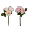 Real Touch English Rose Bundles, assorted pinks, 3 stems  (8 in stock)