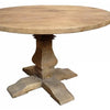 Reclaimed Elm Wood 60" Pedestal Dining Table (1 in stock)