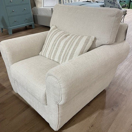 Reese Swivel Chair in Husky Bone Fabric (1 in stock)