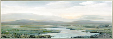 River Landscape Framed Canvas 20"x 60" (1 in stock)