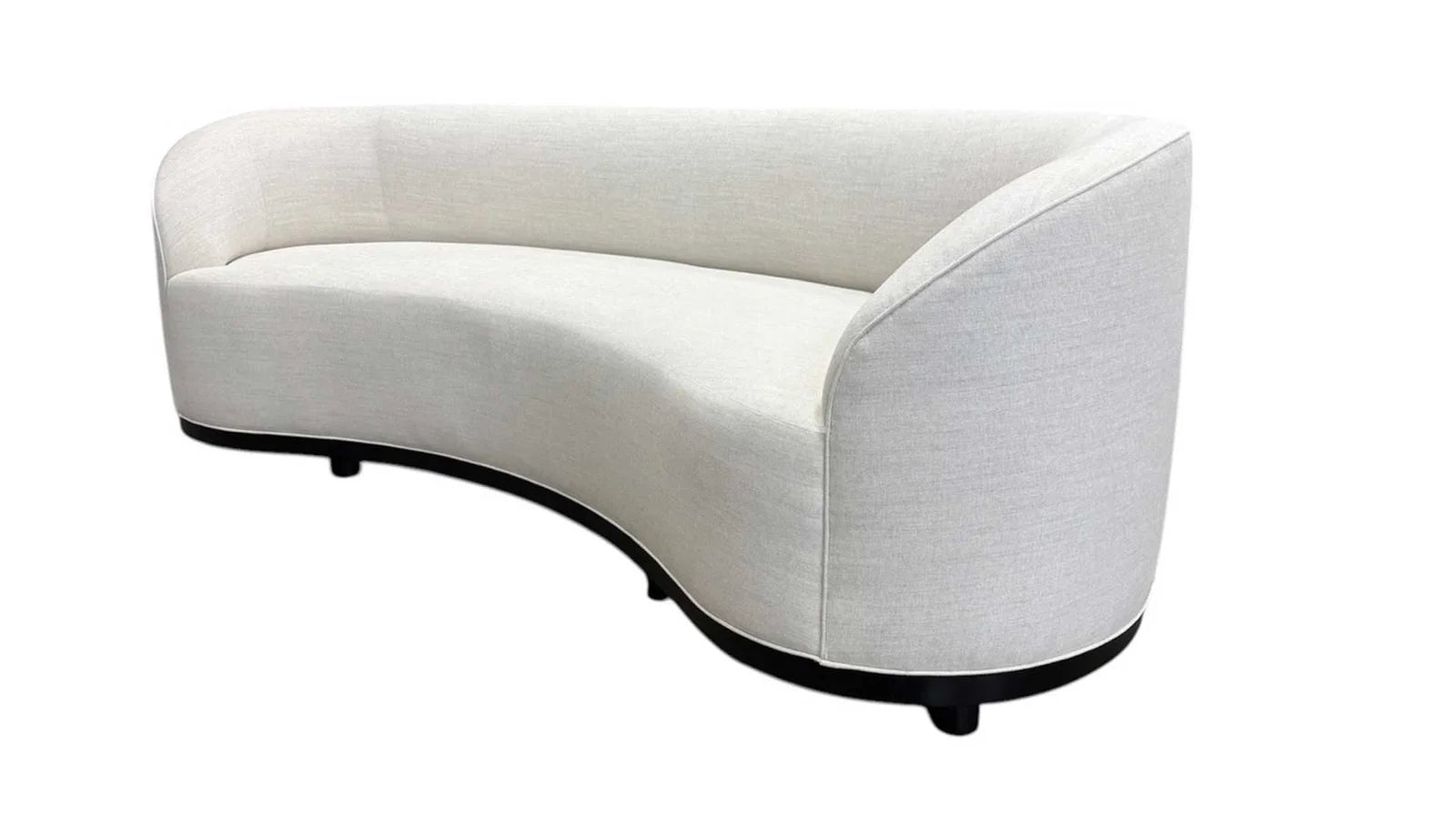 River Curved Sofa w Wood Base 92" (1 in stock)